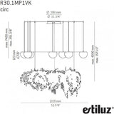 Circ T-3815 T-3816 Composition Chandeliers