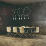 Revolta 5x Double Pendant Light