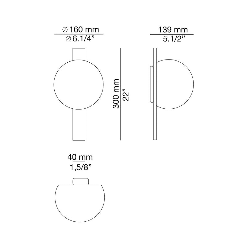 Circ Flat Bar Wall Light