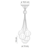 Afoxé 6lt Pendant Light