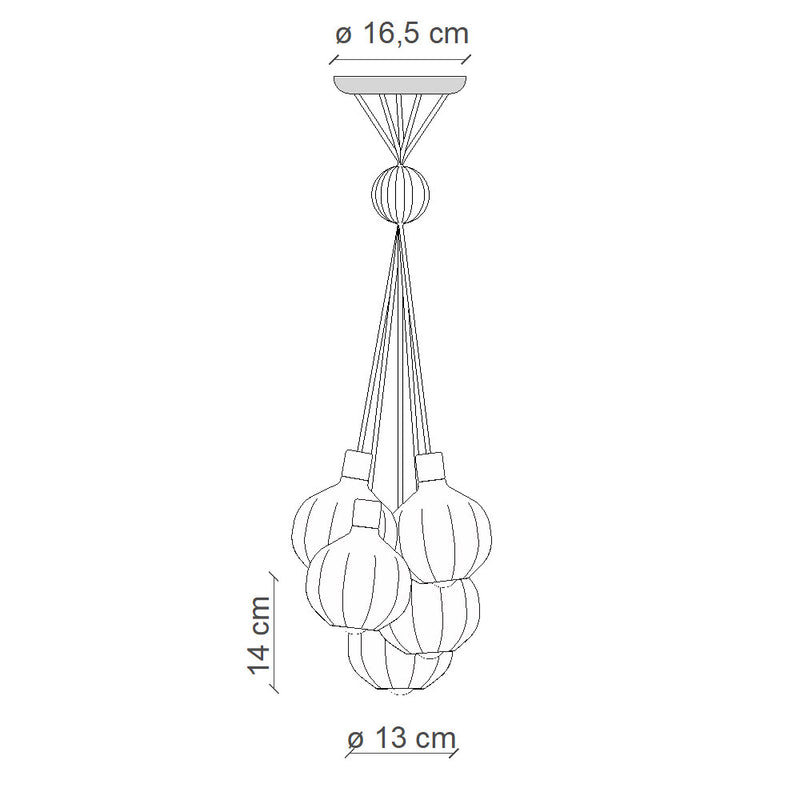 Afoxé 6lt Pendant Light
