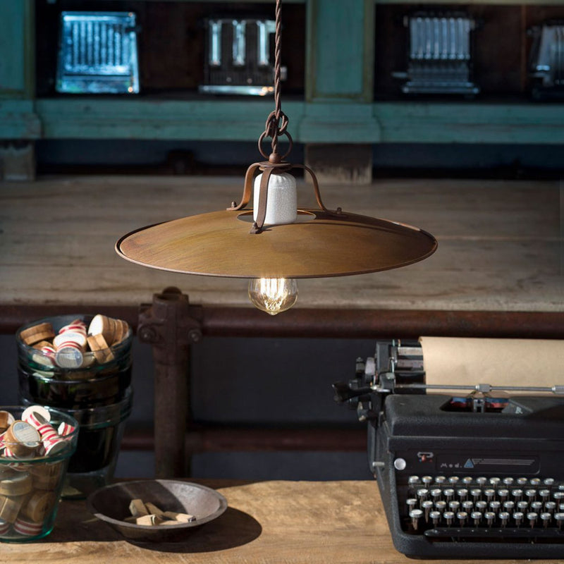 Grunge Disk Pendant Light