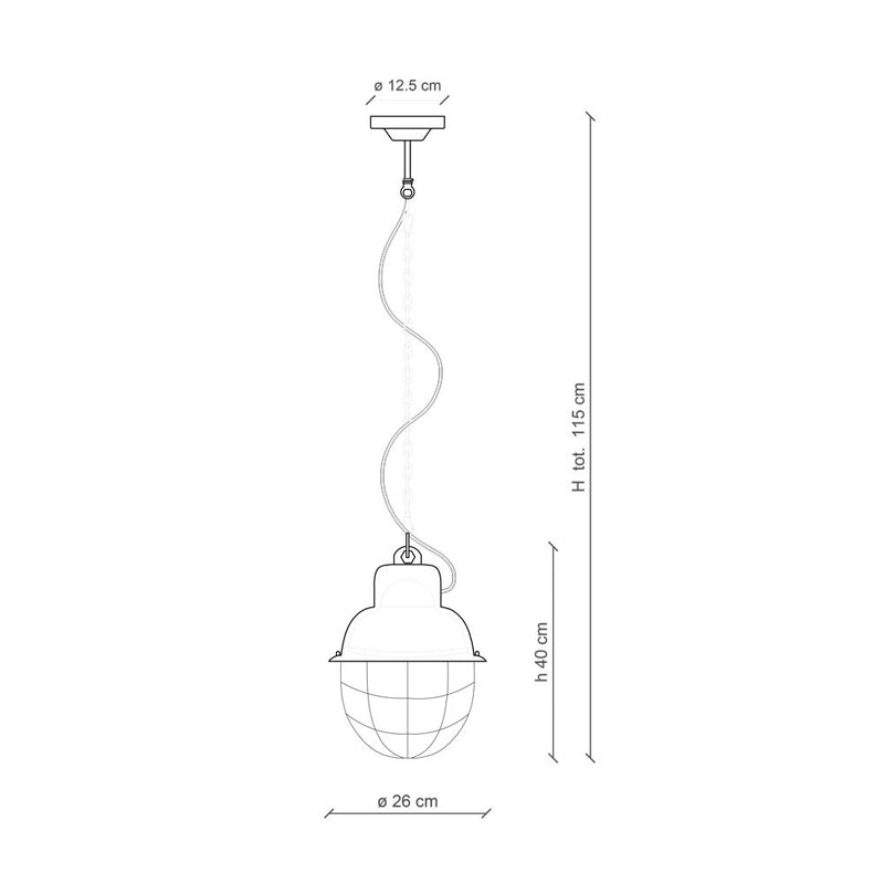 Industrial Caged Pendant Light