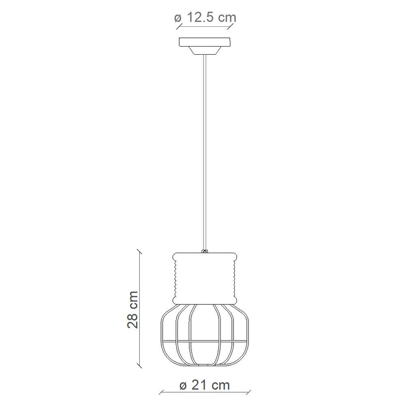 Industrial Caged Pendant Light