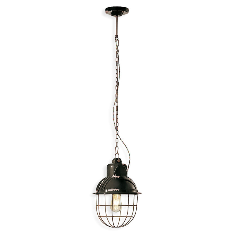 Industrial Caged Pendant Light
