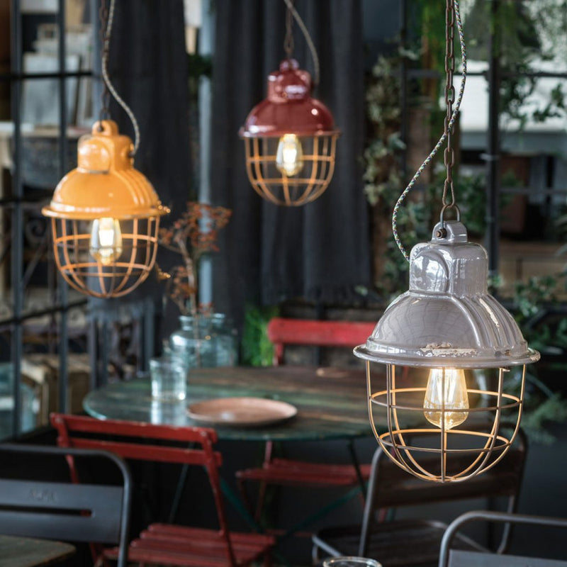 Industrial Caged Pendant Light