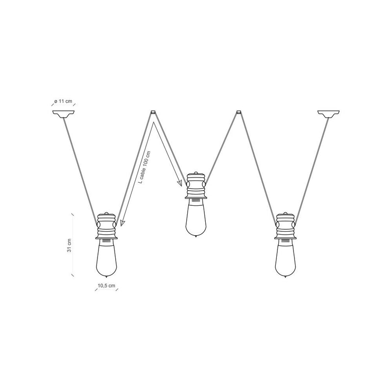 Urban 3lt Pendant Light
