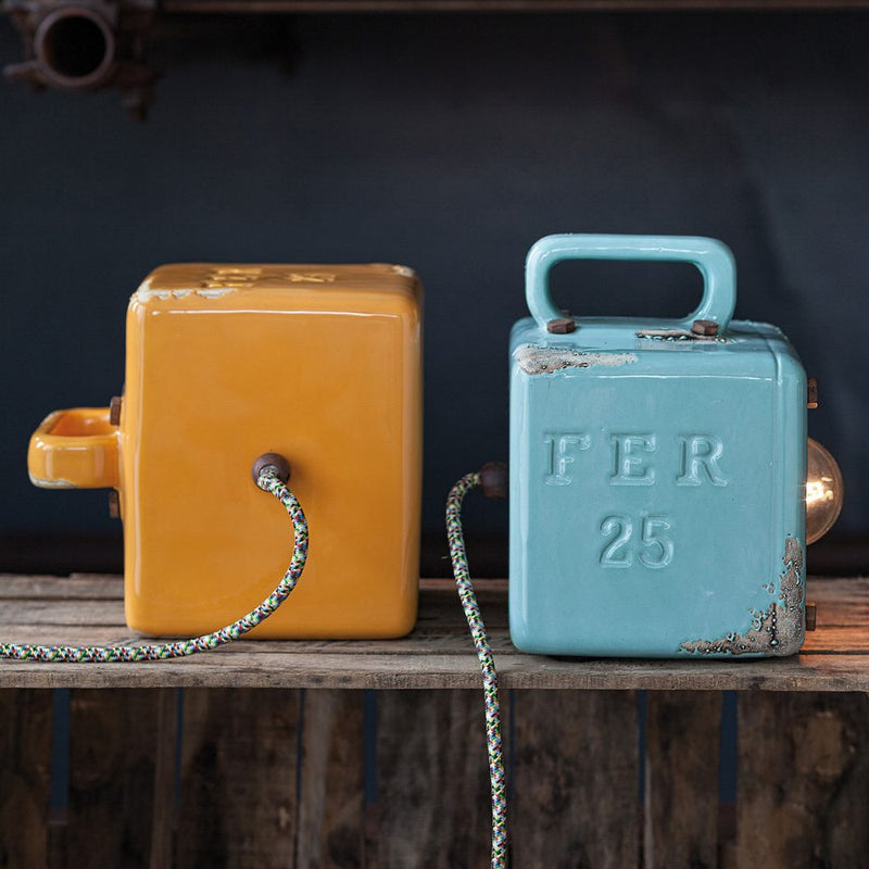 Industrial Square Table Lamp