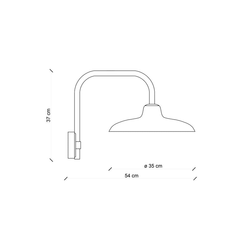 B&W Curve Wall Light