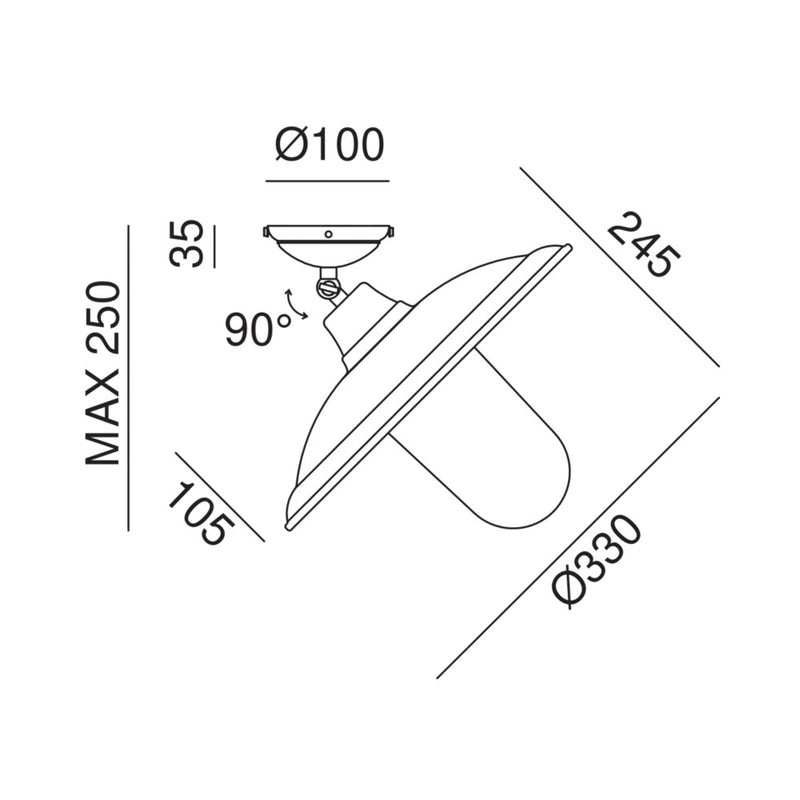 Barchessa Ceiling Light