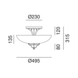 Country Curve Ceiling Light