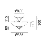 Country Curve Ceiling Light