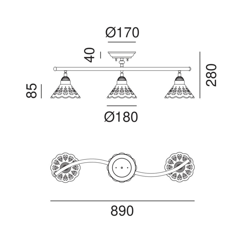 Fior Di Pizzo Ceiling Light