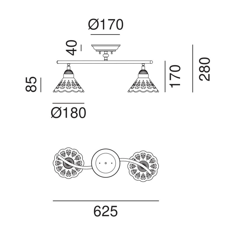 Fior Di Pizzo Ceiling Light