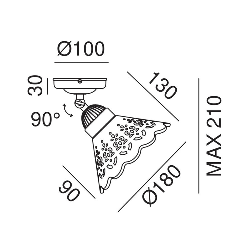 Fior Di Pizzo Ceiling Light