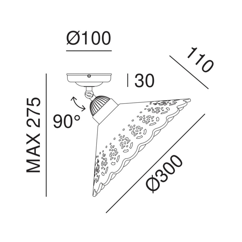 Fior Di Pizzo Ceiling Light