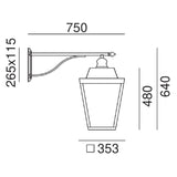 Quadro Hanging Wall Light
