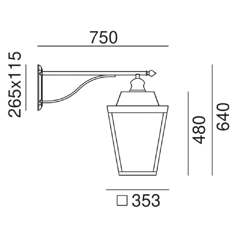 Quadro Hanging Wall Light